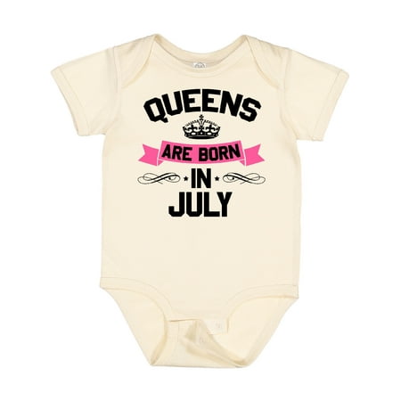 Inktastic Queens Are Born in July Gift Baby Boy or Baby Girl Bodysuit