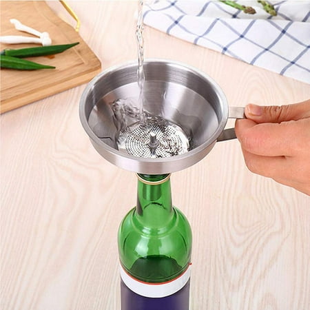 Stainless Steel Funnel with Filter Kitchen Funnel Strainer for Liquid Powdered Items
Stainless Steel Funnel with Filter Kitchen Funnel Strainer for Liquid Powdered Items