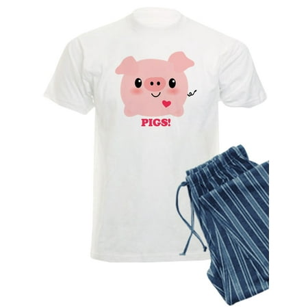 CafePress - Kawaii I Love Pigs - Men s Light Pajamas