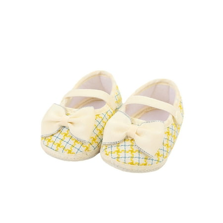 Ritualay Baby Girls Mary Jane Bowknot Flats First Walkers Crib Shoes Breathable Cute Princess Dress Shoe Wedding Party Soft Sole Yellow 6-12 months
Ritualay Baby Girls Mary Jane Bowknot Flats First Walkers Crib Shoes Breathable Cute Princess Dress Shoe Wedding Party Soft Sole Yellow 6-12 months