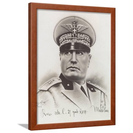 Benito Mussolini Framed Print Wall Art By A. Villani