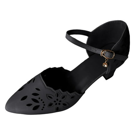 Ladies Pointed Toe Flower Hollow Out Soft Leather Pendant Buckle Large Size Heel Sandals Versatile Royally Comfortable Soft Fabric
Ladies Pointed Toe Flower Hollow Out Soft Leather Pendant Buckle Large Size Heel Sandals Versatile Royally Comfortable Soft Fabric