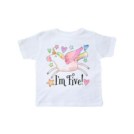 Inktastic I m 5 Cute Rainbow Unicorn with Stars and Hearts Gift Toddler Boy or Toddler Girl T-Shirt
Inktastic I m 5 Cute Rainbow Unicorn with Stars and Hearts Gift Toddler Boy or Toddler Girl T-Shirt