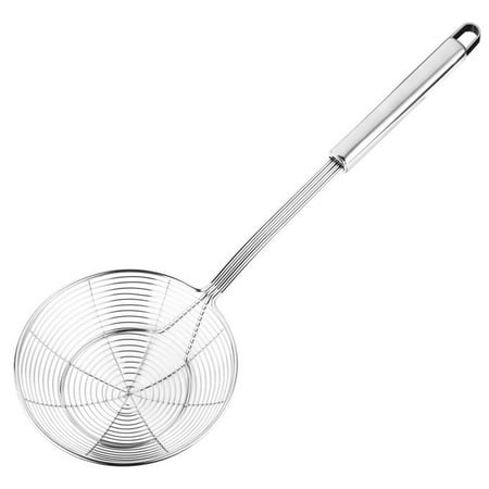 Stainless Steel Strainer Ladle Wire Skimmer Spoon With Handle Skimmer For Kitchen Frying Food Spaghetti 
Stainless Steel Strainer Ladle Wire Skimmer Spoon With Handle Skimmer For Kitchen Frying Food Spaghetti