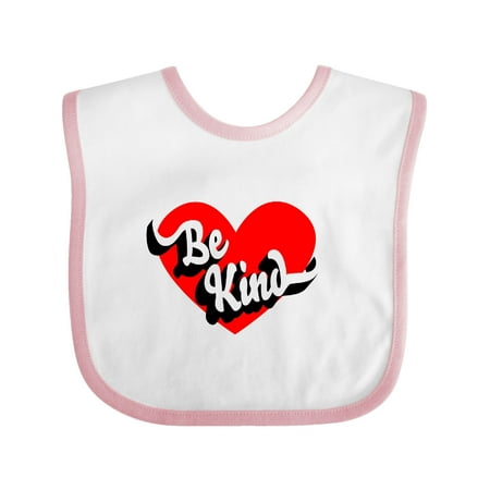 Inktastic Be Kind Big Red Heart Gift Baby Boy or Baby Girl Bib