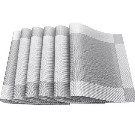 Hi.FANCY 6pcs Table Place Mat Home Restaurant Dining Table Non-slip Heat Insulation Pad Placemat Silver
Hi.FANCY 6pcs Table Place Mat Home Restaurant Dining Table Non-slip Heat Insulation Pad Placemat Silver