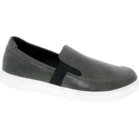 Men s Drew Jump Slip-On Sneaker Dark Grey Leather 9 4E