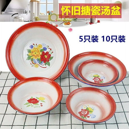 5pcs Bowl Enamelware Bowls Snacks Camping Picnic Soup Basin Reusable Soup Bowl Set
5pcs Bowl Enamelware Bowls Snacks Camping Picnic Soup Basin Reusable Soup Bowl Set