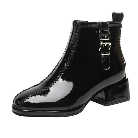 Black Boots for Women Ankle Boots Autumn And Winter Fashion And Comfortable Solid Color Square Toe Square Heel Zipper Ankle Boots for Women Artificial leather Black
Black Boots for Women Ankle Boots Autumn And Winter Fashion And Comfortable Solid Color Square Toe Square Heel Zipper Ankle Boots for Women Artificial leather Black