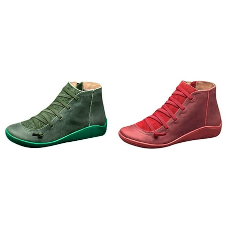 Weerihhol Leather Ruched Boots Leather Round Casual Lace-up Women s Boots Shoe Side Toe Flat Zipper Boots Retro women s boots
Weerihhol Leather Ruched Boots Leather Round Casual Lace-up Women s Boots Shoe Side Toe Flat Zipper Boots Retro women s boots