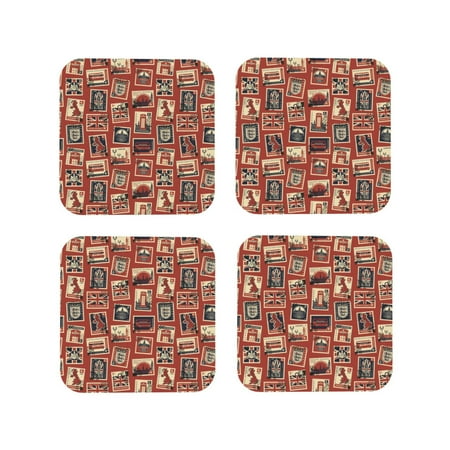 Drink Coasters Set of 4 England Stamp Pattern Leather Coasters for Coffee Table Protector Heat Resistant Cute Coasters for Home Decor Housewarming Gifts Bar Kitchen 4 Inch Square
Drink Coasters Set of 4 England Stamp Pattern Leather Coasters for Coffee Table Protector Heat Resistant Cute Coasters for Home Decor Housewarming Gifts Bar Kitchen 4 Inch Square