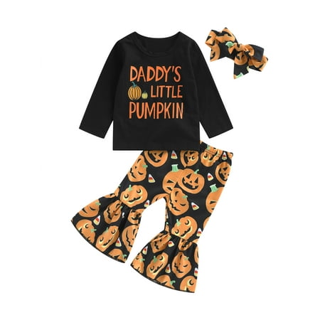 GXFC Toddler Girls 3Pcs Halloween Outfits 6M 12M 18M 2T 3T Kids Long Sleeve Letter Print Sweatshirt+Pumpkin Flared Pants+Headband Set Toddler Halloween Day Fall Clothes 0-3T
GXFC Toddler Girls 3Pcs Halloween Outfits 6M 12M 18M 2T 3T Kids Long Sleeve Letter Print Sweatshirt+Pumpkin Flared Pants+Headband Set Toddler Halloween Day Fall Clothes 0-3T