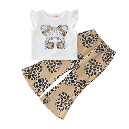 ZRBYWB Children Girls Clothes Fly Sleeve Cartoon Prints Tops Summer Leopard Prints Long Pants Outfits
ZRBYWB Children Girls Clothes Fly Sleeve Cartoon Prints Tops Summer Leopard Prints Long Pants Outfits