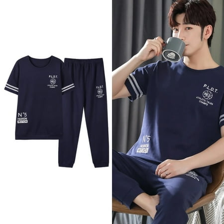 QWZNDZGR Summer Knitted Cotton Mens Pyjamas Casual Short Tops Lattice Long Pants Sets V-neck Pajamas Fashion Men Sleepwear 5XL Homewear
QWZNDZGR Summer Knitted Cotton Mens Pyjamas Casual Short Tops Lattice Long Pants Sets V-neck Pajamas Fashion Men Sleepwear 5XL Homewear