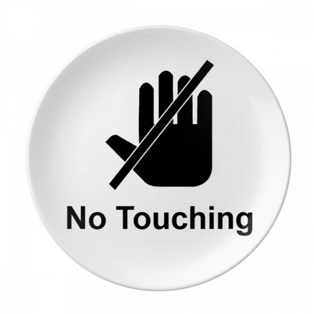 Warning Symbol Cartoon Pattern Plate Decorative Porcelain Salver Tableware Dinner Dish