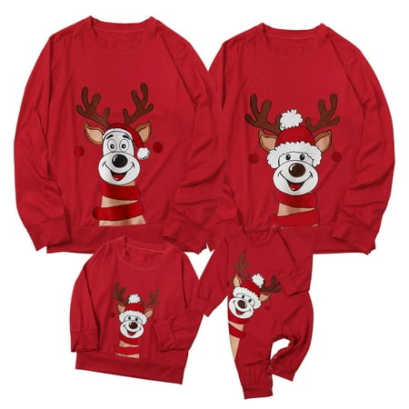 Christmas Pajamas for Family Red Family Christmas Pjs Matching Sets Kid Christmas Deer Head Printed Long Sleeve Sweatshirt Top 4 Piece Family Parent Set
Christmas Pajamas for Family Red Family Christmas Pjs Matching Sets Kid Christmas Deer Head Printed Long Sleeve Sweatshirt Top 4 Piece Family Parent Set