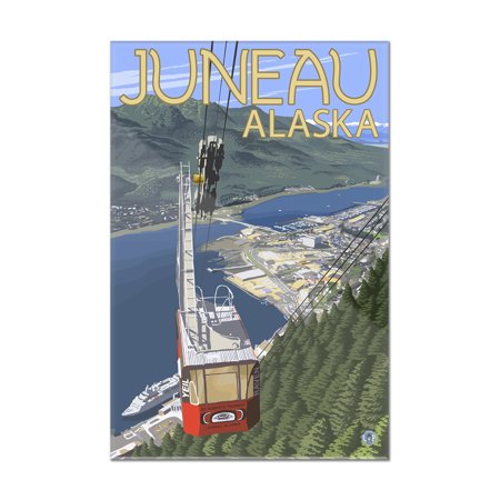 Juneau, Alaska - Mt. Roberts Tram - Lantern Press Artwork (16x24 Acrylic Wall Art Gallery Quality)