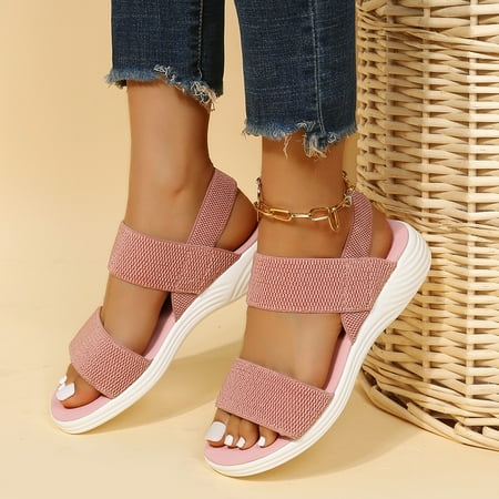 Women s Platform Wedges Sandals Slingback Lightweight Elastic Ankle Strap Low Wedges Walking Sandals Comfortable Slip On Casual Shoes
Women s Platform Wedges Sandals Slingback Lightweight Elastic Ankle Strap Low Wedges Walking Sandals Comfortable Slip On Casual Shoes