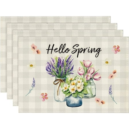 Buffalo Plaid Lavender Vase Hello Spring Table Runner Easter Summer Seasonal Anniversary Holiday Kitchen Dining Table Decoration for Indoor Outdoor Home Party Decor 13 x 72 Inch
Buffalo Plaid Lavender Vase Hello Spring Table Runner Easter Summer Seasonal Anniversary Holiday Kitchen Dining Table Decoration for Indoor Outdoor Home Party Decor 13 x 72 Inch