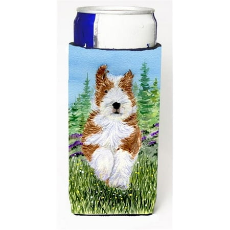 Bearded Collie Michelob Ultra bottle sleeves For Slim Cans - 12 oz.