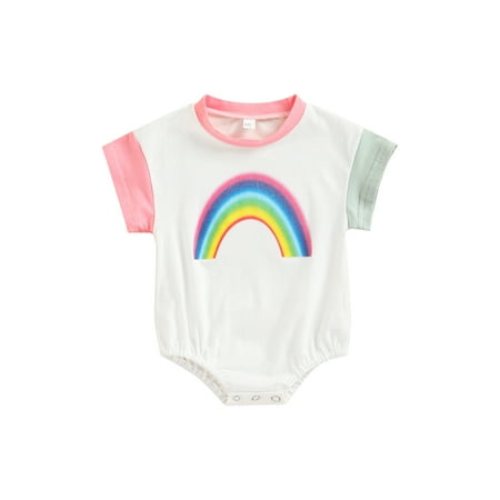 Genuiskids Newborn Baby Girl Rainbow Romper Outfit Summer Short Sleeve One Piece Bodysuit Jumpsuit Clothes
Genuiskids Newborn Baby Girl Rainbow Romper Outfit Summer Short Sleeve One Piece Bodysuit Jumpsuit Clothes