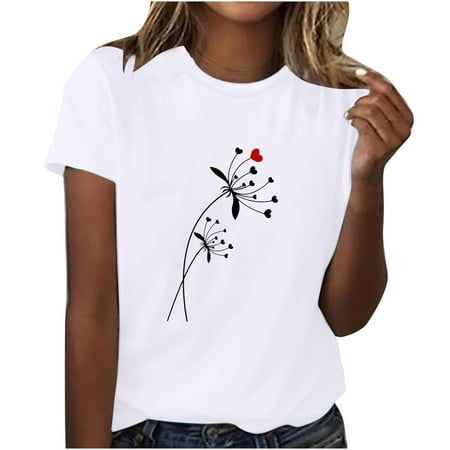 Long Sleeve Shirts for Women Long Sleeve Crop Top Adult Trendy Short Sleeve Crew Neck Valentine s Day Printed Leisure Blouse T-Shirt Tops Shirt Going Out Tops Square Neck Tops for Women White L
Long Sleeve Shirts for Women Long Sleeve Crop Top Adult Trendy Short Sleeve Crew Neck Valentine s Day Printed Leisure Blouse T-Shirt Tops Shirt Going Out Tops Square Neck Tops for Women White L