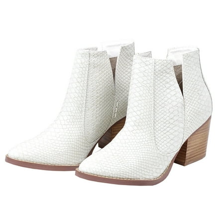 Dellytop Womens Mid Heel Pointed Toe Stacked Ankle Boots V Cut Back Zipper Faux Leather Booties
Dellytop Womens Mid Heel Pointed Toe Stacked Ankle Boots V Cut Back Zipper Faux Leather Booties