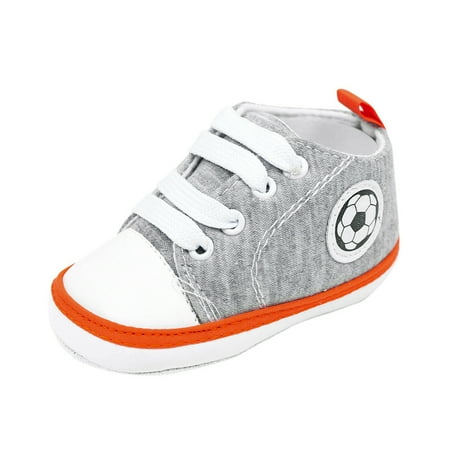 Baby Sneakers Baby Football Print Sneaker Anti-Slip Soft Sole Toddler Shoes