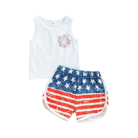 Qtinghua 4th of July Toddler Baby Boy Outfits Sleeveless Tank Tops Elastic Waist Shorts Summer Clothes White Red 18-24 Months
Qtinghua 4th of July Toddler Baby Boy Outfits Sleeveless Tank Tops Elastic Waist Shorts Summer Clothes White Red 18-24 Months