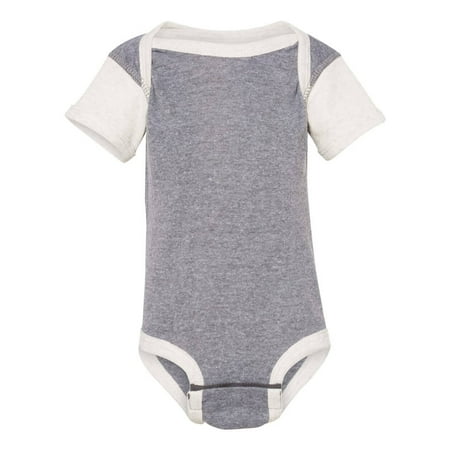 Infant Baby Rib Bodysuit Granite Heather / Natural Heather 18M