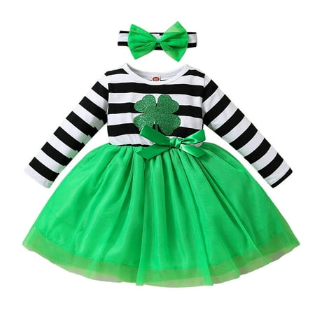 JDEFEG 6 Girl Dress Girls Child St. Patric.K s Day Long Sleeve Stripe Prints Tulle Dresses Bow Tie Princess Dress Headbands Outfits Girls Simple Dresses Green 80
JDEFEG 6 Girl Dress Girls Child St. Patric.K s Day Long Sleeve Stripe Prints Tulle Dresses Bow Tie Princess Dress Headbands Outfits Girls Simple Dresses Green 80