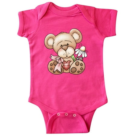 Inktastic Teddy Bear Ladybug Daisy Flower Gift Baby Girl Bodysuit