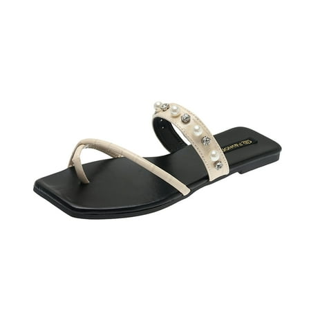 Youmylove Women Slide Slippers Summer Pearl Non-Slip Solid Color Slip On Flat Beach Open Toe Breathable Sandals Shoes Slippers Leisure Ladies Cozy Daily Walking
Youmylove Women Slide Slippers Summer Pearl Non-Slip Solid Color Slip On Flat Beach Open Toe Breathable Sandals Shoes Slippers Leisure Ladies Cozy Daily Walking