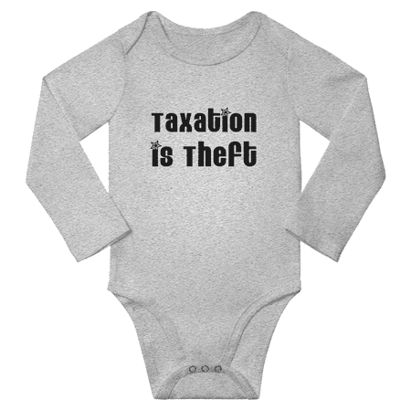 Taxation is Theft Funny Baby Long Sleeve Bodysuit Shirts for Boy Girl (Gray 12-18M)
Taxation is Theft Funny Baby Long Sleeve Bodysuit Shirts for Boy Girl (Gray 12-18M)