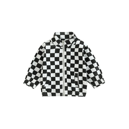 Bagilaanoe Toddler Baby Boy Jacket Checkerboard Print Long Sleeve Zipper Coat with Pockets 12M 18M 24M 3T 4T 5T Kids Casual Outwear
Bagilaanoe Toddler Baby Boy Jacket Checkerboard Print Long Sleeve Zipper Coat with Pockets 12M 18M 24M 3T 4T 5T Kids Casual Outwear
