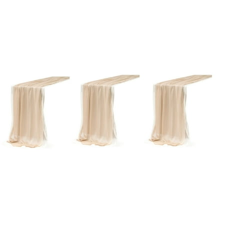 Silky Crinkle Chiffon Table Runner (Set of 6) for Sweetheart Table Wedding Party Bridal Shower Decoration Pink Champagne
Silky Crinkle Chiffon Table Runner (Set of 6) for Sweetheart Table Wedding Party Bridal Shower Decoration Pink Champagne