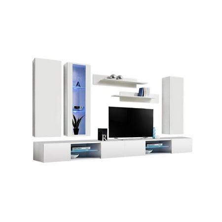 Fly EF4 33TV Wall Mounted Floating Modern Entertainment Center