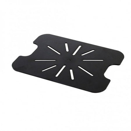 3Pc Thunder Group PLPA7120DSBK Half Size Black Plastic Food Pan Drain Shelf