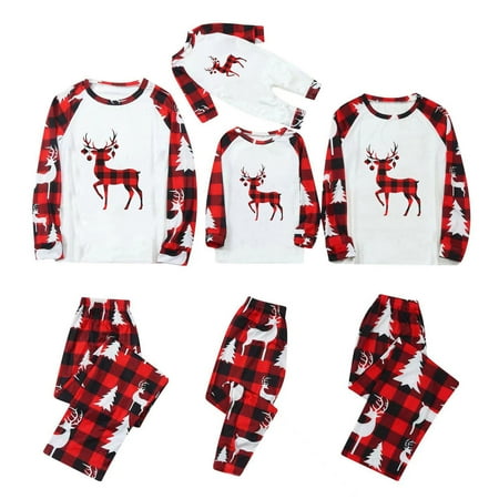 Utoimkio Matching Family Christmas Pajamas Sets Cute Printed Sleepwear Long Sleeve Tops and Plaid Bottom Loungewear Xmas Pjs Set for Couples and Kids
Utoimkio Matching Family Christmas Pajamas Sets Cute Printed Sleepwear Long Sleeve Tops and Plaid Bottom Loungewear Xmas Pjs Set for Couples and Kids