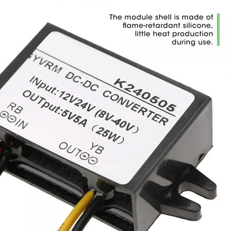 Cergrey DC Converter Step-Down Converter 12V/24V To 5V 5A For Car LED Screen Monitor Camera
Cergrey DC Converter Step-Down Converter 12V/24V To 5V 5A For Car LED Screen Monitor Camera
