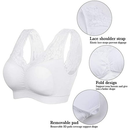 Sunvit Women s Activewear Sports Bras- Sexy Casual Comfortable Breathable Lace Seamless Base Tops Underwear #217 White
Sunvit Women s Activewear Sports Bras- Sexy Casual Comfortable Breathable Lace Seamless Base Tops Underwear #217 White