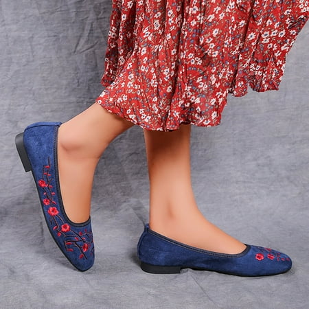 HIBRO Fashion Women Suede Breathable Flat Embroidered Comfortable Slip On Casual Single Shoes
HIBRO Fashion Women Suede Breathable Flat Embroidered Comfortable Slip On Casual Single Shoes