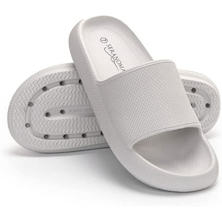 Seranoma Lanai Cloud Slide Sandals for Women - Extra Thick Comfort Slip On - Ladies Slip-Resistant Platform Summer Flat Sandals for Beach Indoor Outdoor Grey
Seranoma Lanai Cloud Slide Sandals for Women - Extra Thick Comfort Slip On - Ladies Slip-Resistant Platform Summer Flat Sandals for Beach Indoor Outdoor Grey
