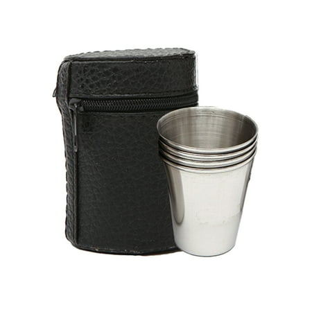 Thinsont 4 Pieces Outdoor Stainless Cups Set Water Bottle with Cover Camping Hiking Accessories Bag for Whisky Wine Picnic M
Thinsont 4 Pieces Outdoor Stainless Cups Set Water Bottle with Cover Camping Hiking Accessories Bag for Whisky Wine Picnic M