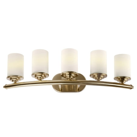 Forte Lighting 5105-05 Ames 5 Light 29 Wide Bathroom Vanity Light - Gold
Forte Lighting 5105-05 Ames 5 Light 29 Wide Bathroom Vanity Light - Gold