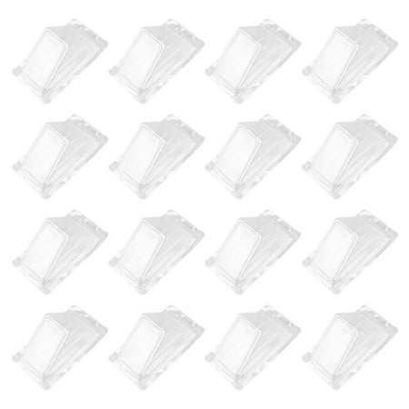 HOMEMAXS 200Pcs Sandwich Packing Boxes Plastic Cases Sandwich Triangle Boxes (Transparent)