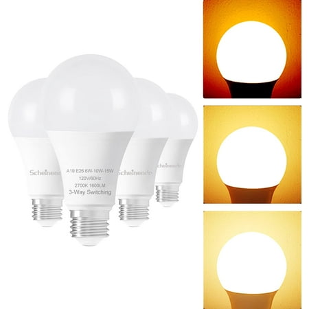 Scheinenda 3-Way Light Bulbs 30 70 100 Watt Equivalent Standard A19 Indoor Led Bulb Warm White 3000K 15 Watt Energy Efficient Bulb 1600 Lumens 4Pack
Scheinenda 3-Way Light Bulbs 30 70 100 Watt Equivalent Standard A19 Indoor Led Bulb Warm White 3000K 15 Watt Energy Efficient Bulb 1600 Lumens 4Pack