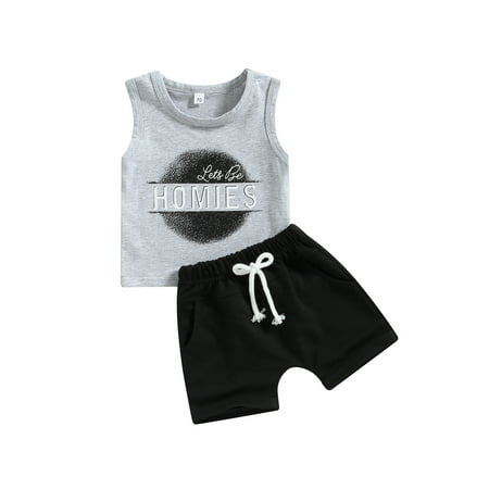 Qtinghua Newborn Baby Boy Summer Outfit Letter Print Sleeveless Tank Tops Drawstring Shorts 2Pcs Casual Beach Clothes Gray 18-24 Months
Qtinghua Newborn Baby Boy Summer Outfit Letter Print Sleeveless Tank Tops Drawstring Shorts 2Pcs Casual Beach Clothes Gray 18-24 Months