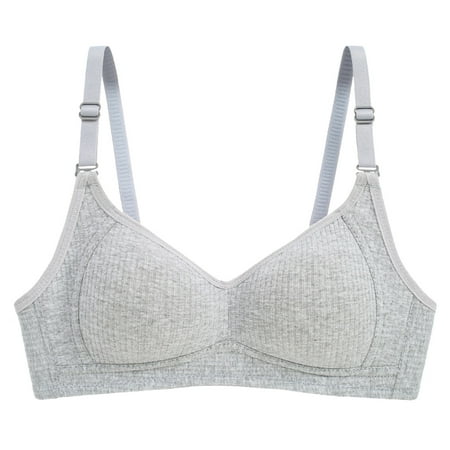 Bra Women Simple Stripe Adjustable Shoulder Strap Underwire Underwear Bra Cotton no underwire sports bra Grey
Bra Women Simple Stripe Adjustable Shoulder Strap Underwire Underwear Bra Cotton no underwire sports bra Grey
