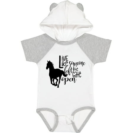 Inktastic Live Like Someone Left the Gate Open Horse Silhouette Gift Baby Boy or Baby Girl Bodysuit
Inktastic Live Like Someone Left the Gate Open Horse Silhouette Gift Baby Boy or Baby Girl Bodysuit